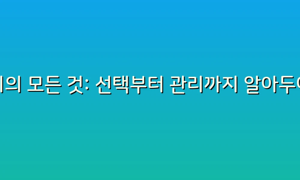 변기의 모든 것: 선택부터 관리까지 알아두어야 할 팁!