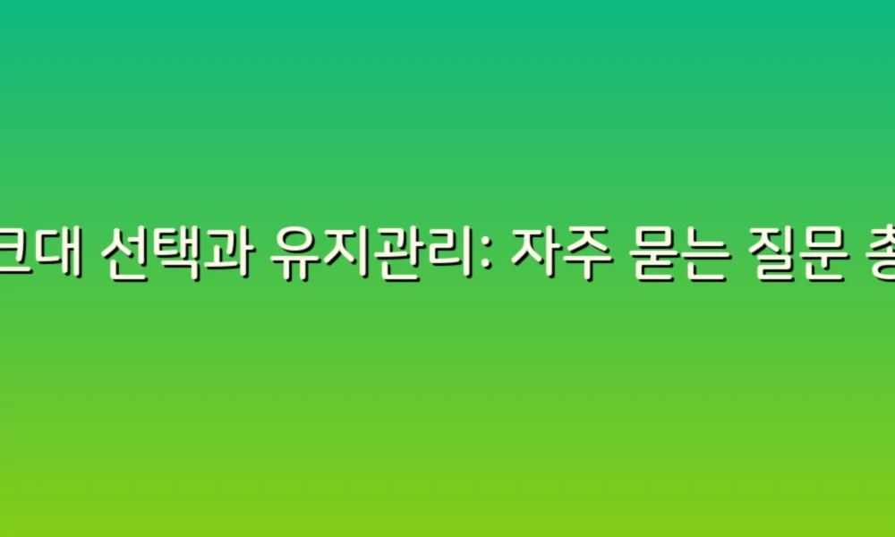 싱크대 선택과 유지관리: 자주 묻는 질문 총정리!